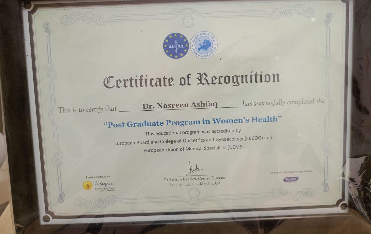 EBCOG / UEMS Certificate – 2020