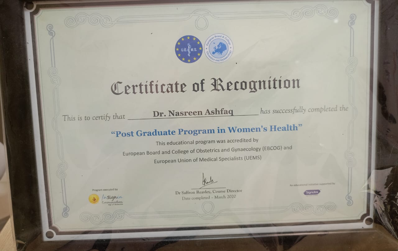 EBCOG / UEMS Certificate – 2020